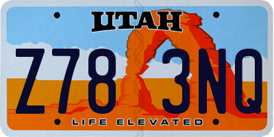 UT license plate Z783NQ