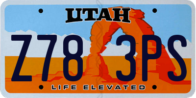 UT license plate Z783PS