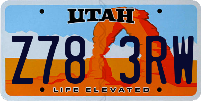 UT license plate Z783RW