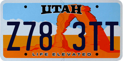 UT license plate Z783TT