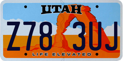UT license plate Z783UJ
