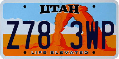UT license plate Z783WP