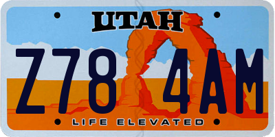 UT license plate Z784AM