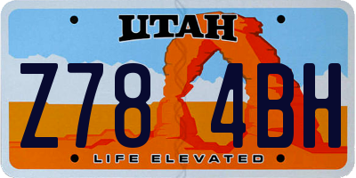 UT license plate Z784BH