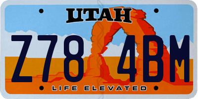 UT license plate Z784BM