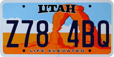 UT license plate Z784BQ