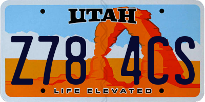 UT license plate Z784CS