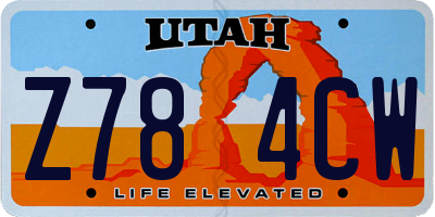 UT license plate Z784CW
