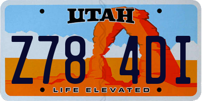 UT license plate Z784DI