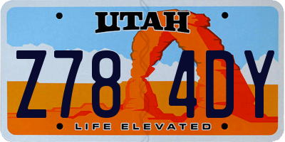 UT license plate Z784DY