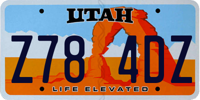 UT license plate Z784DZ