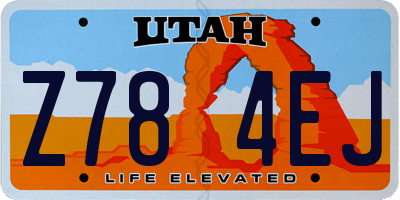 UT license plate Z784EJ