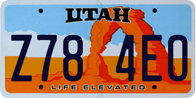 UT license plate Z784EO