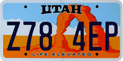 UT license plate Z784EP