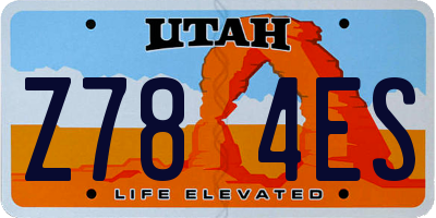 UT license plate Z784ES