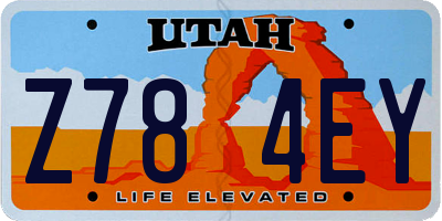 UT license plate Z784EY