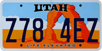 UT license plate Z784EZ