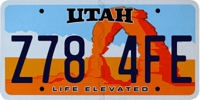 UT license plate Z784FE