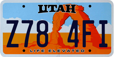 UT license plate Z784FI