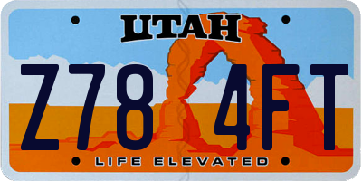 UT license plate Z784FT