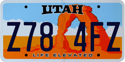 UT license plate Z784FZ