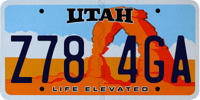 UT license plate Z784GA