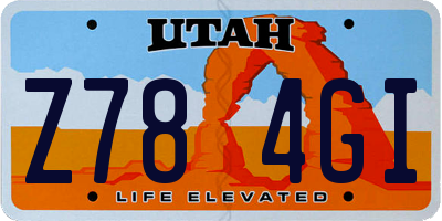 UT license plate Z784GI