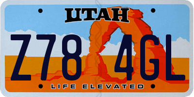 UT license plate Z784GL