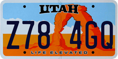 UT license plate Z784GQ