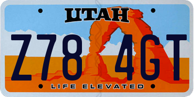UT license plate Z784GT