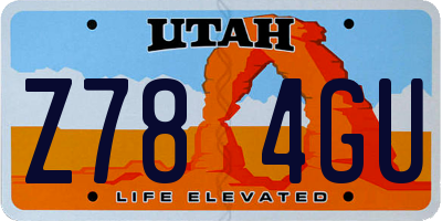 UT license plate Z784GU