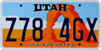 UT license plate Z784GX