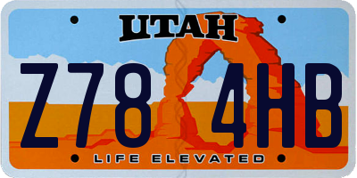 UT license plate Z784HB