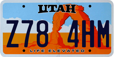 UT license plate Z784HM