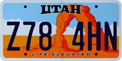 UT license plate Z784HN