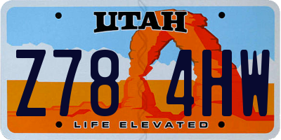 UT license plate Z784HW