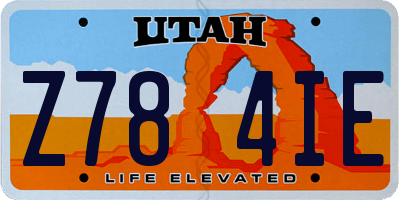 UT license plate Z784IE