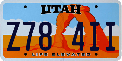 UT license plate Z784II