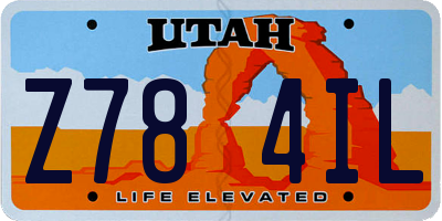 UT license plate Z784IL