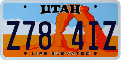 UT license plate Z784IZ