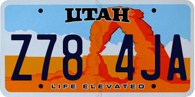 UT license plate Z784JA