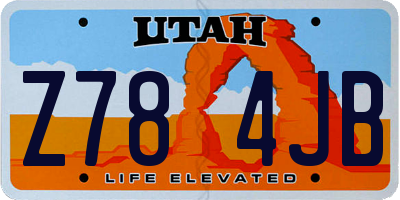 UT license plate Z784JB