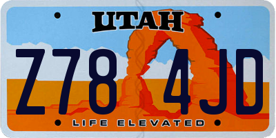 UT license plate Z784JD
