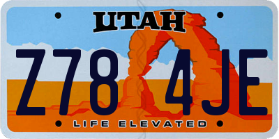 UT license plate Z784JE