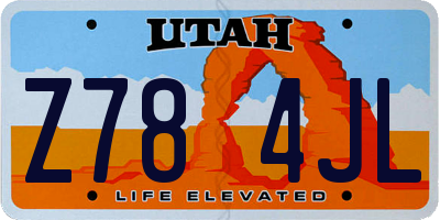 UT license plate Z784JL