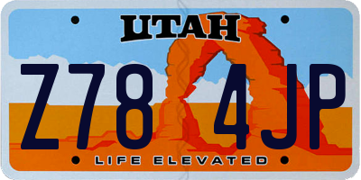 UT license plate Z784JP