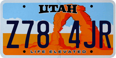 UT license plate Z784JR