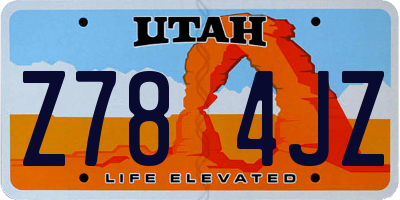UT license plate Z784JZ