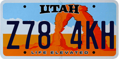 UT license plate Z784KH