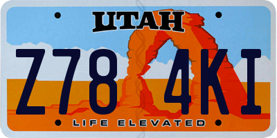 UT license plate Z784KI